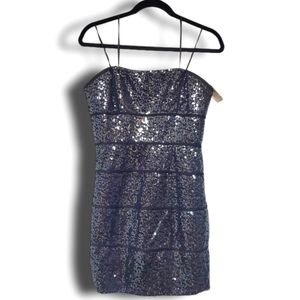 Max and Cleo 10 Dress Black Sequin Strapless Formal Cocktail Party